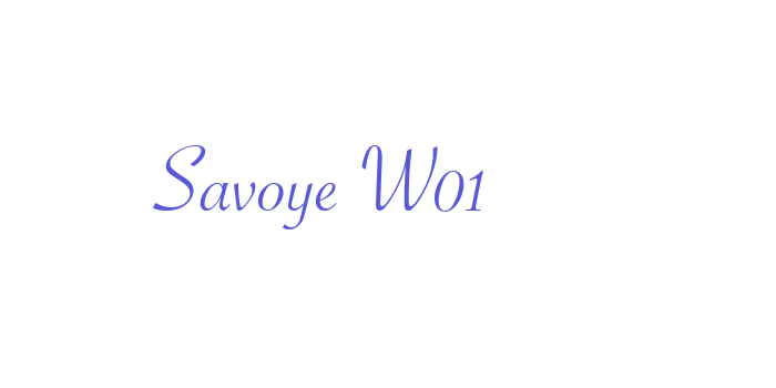 Savoye W01 Font Download