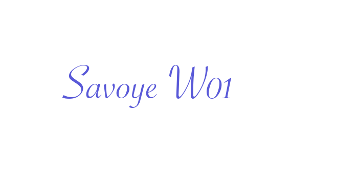 Savoye W01 Font