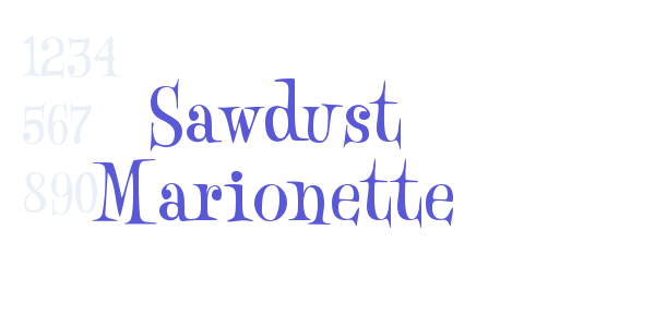 Sawdust Marionette font free