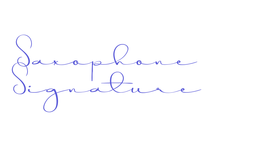 Saxophone Signature Font Download