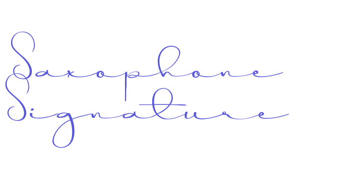 Saxophone Signature Font Download