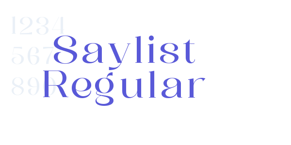 Saylist Regular font free