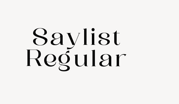 Saylist Regular Font