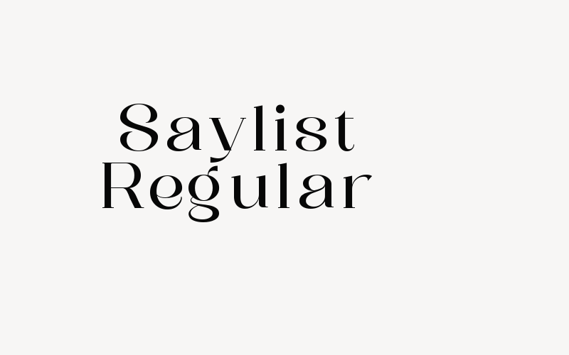 Saylist Regular Font