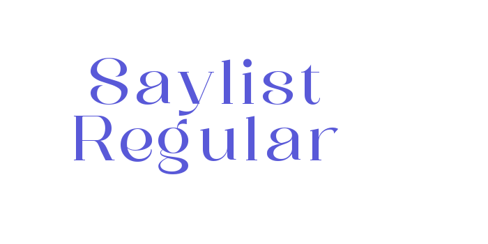 Saylist Regular Font Download