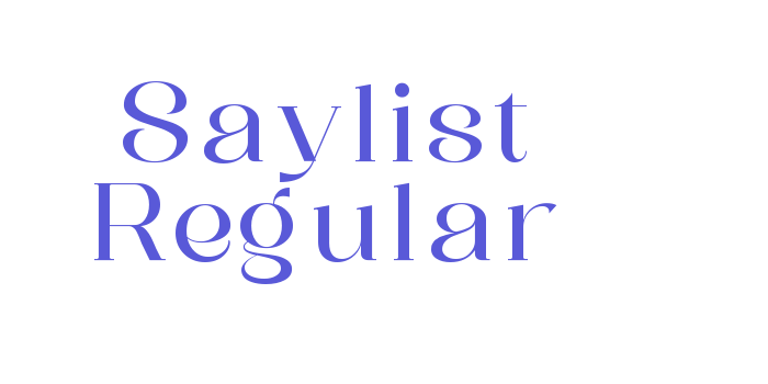 Saylist Regular Font