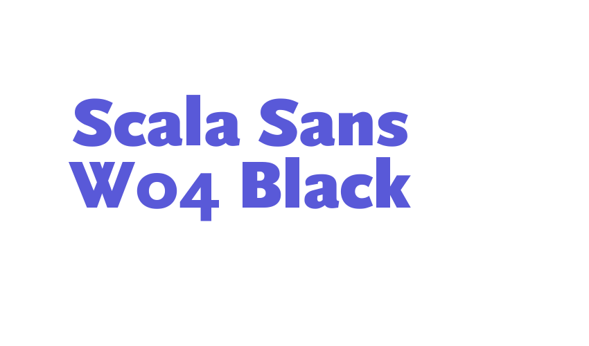 Scala Sans W04 Black Font Download