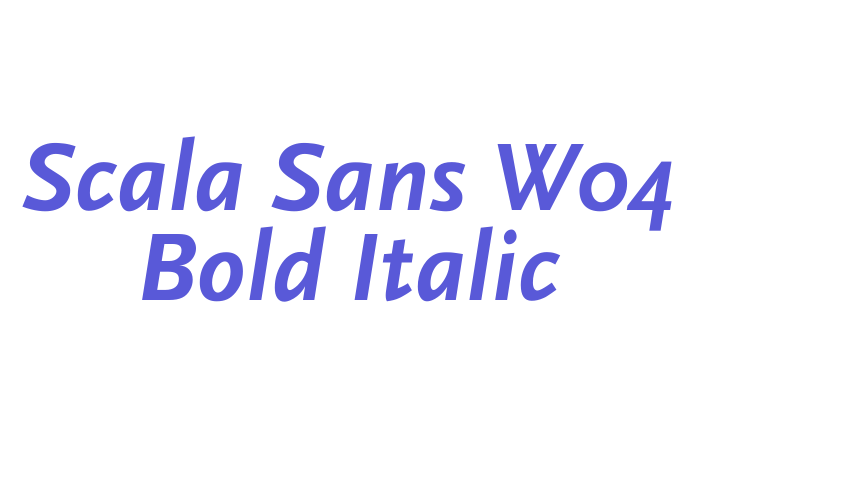 Scala Sans W04 Bold Italic Font Download