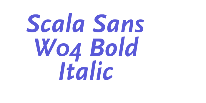 Scala Sans W04 Bold Italic Font Download