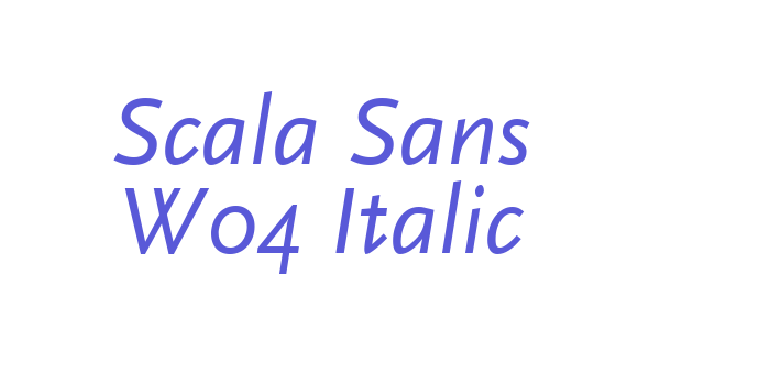 Scala Sans W04 Italic Font Download