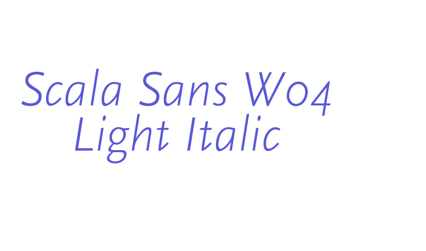 Scala Sans W04 Light Italic Font Download