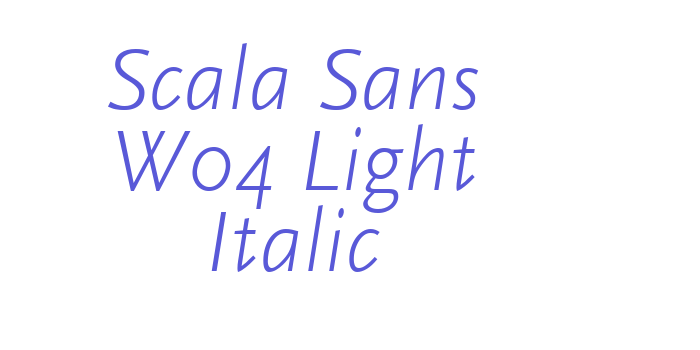 Scala Sans W04 Light Italic Font Download