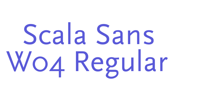 Scala Sans W04 Regular Font