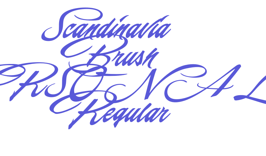 Scandinavia Brush PERSONAL Regular Font