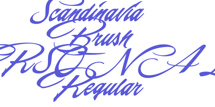 Scandinavia Brush PERSONAL Regular Font Download