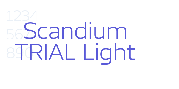 Scandium TRIAL Light font free