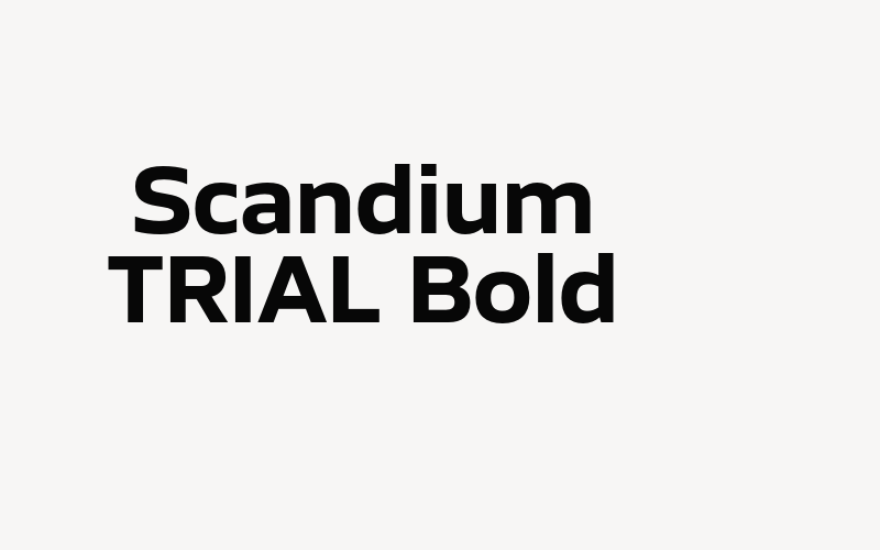 Scandium TRIAL Bold Font