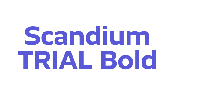 Scandium TRIAL Bold Font Download