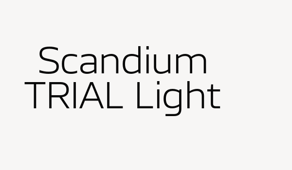 Scandium TRIAL Light Font