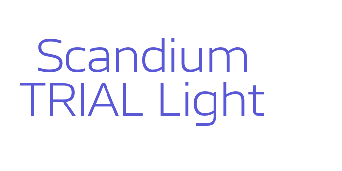 Scandium TRIAL Light Font