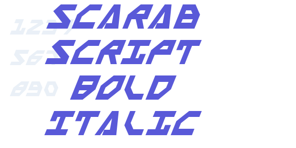 Scarab Script Bold Italic font free