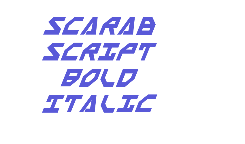 Scarab Script Bold Italic Font Download