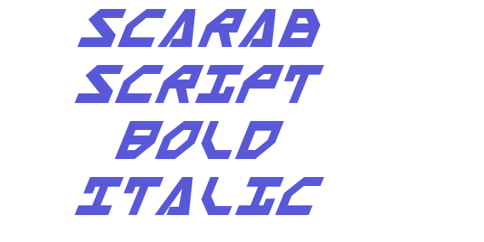 Scarab Script Bold Italic Font Download