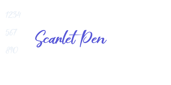 Scarlet Pen font free