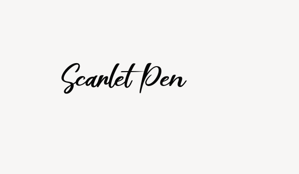 Scarlet Pen Font