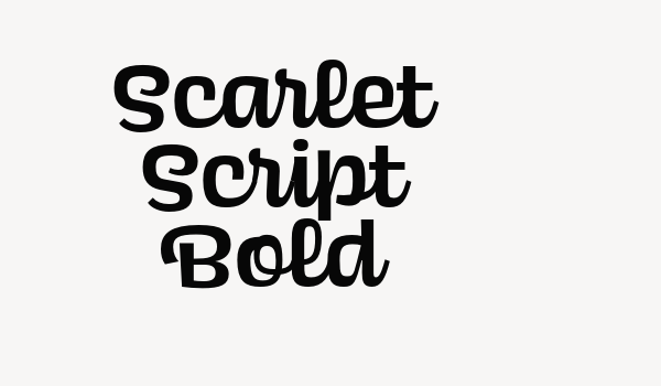 Scarlet Script Bold Font