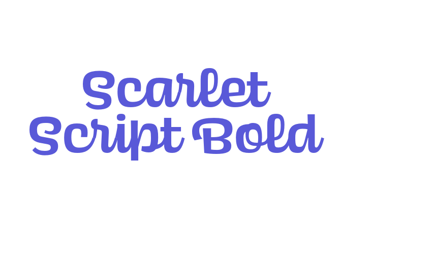 Scarlet Script Bold Font