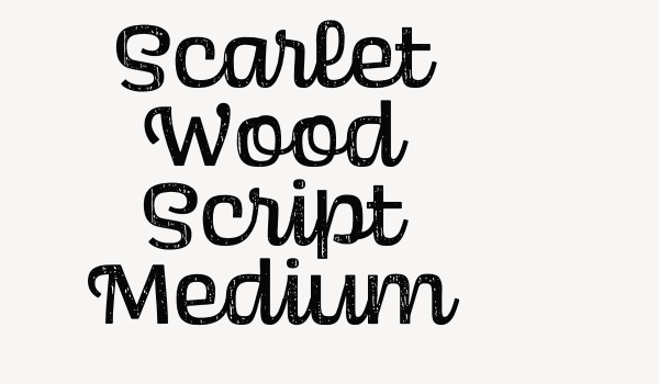 Scarlet Wood Script Medium Font