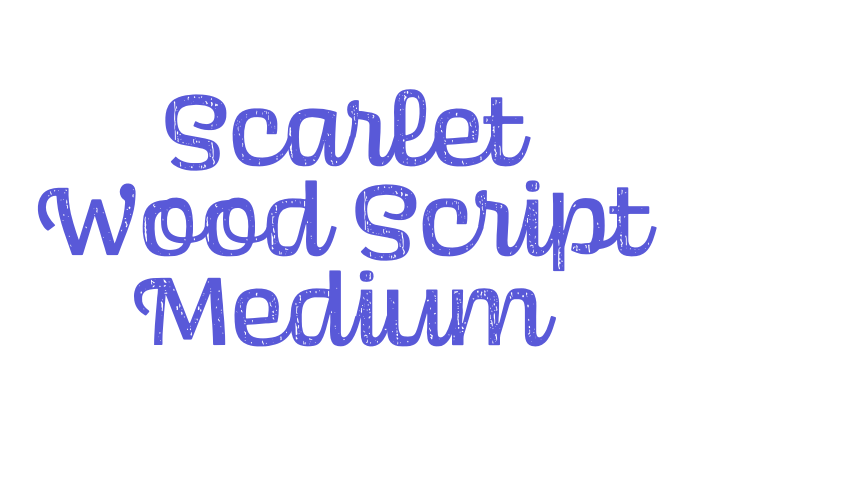 Scarlet Wood Script Medium Font