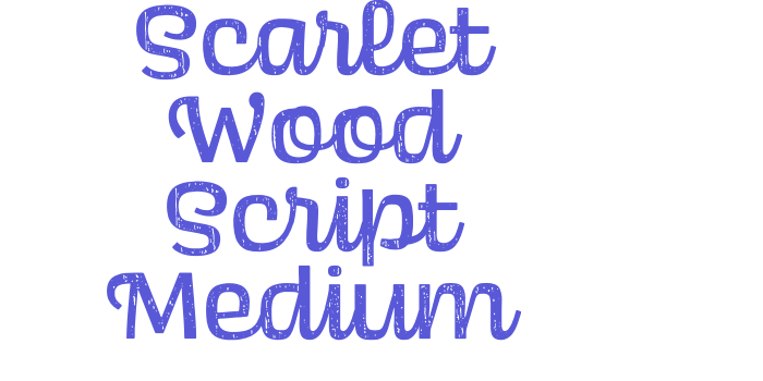 Scarlet Wood Script Medium Font Download