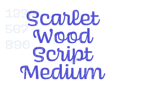 Scarlet Wood Script Medium