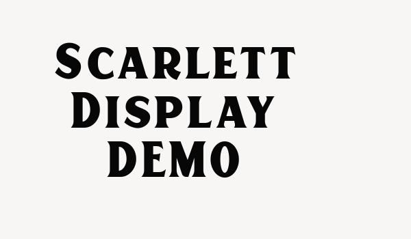 Scarlett Display DEMO Font