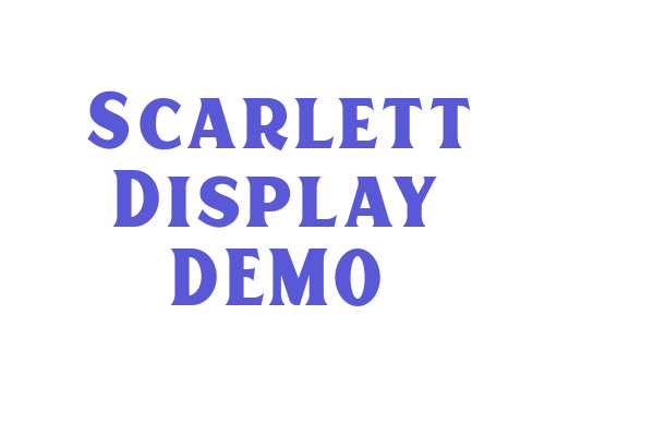 Scarlett Display DEMO Font