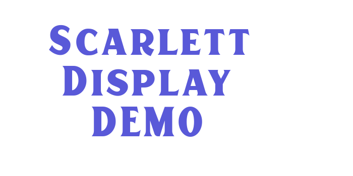 Scarlett Display DEMO Font Download