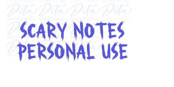 Scary Notes Personal Use font