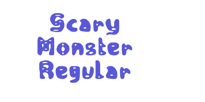 Scary Monster Regular Font Download