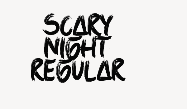 Scary Night Regular Font