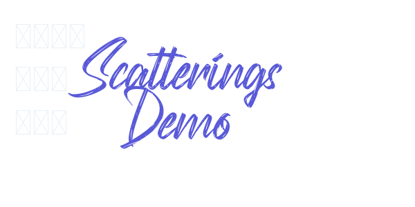 Scatterings Demo font