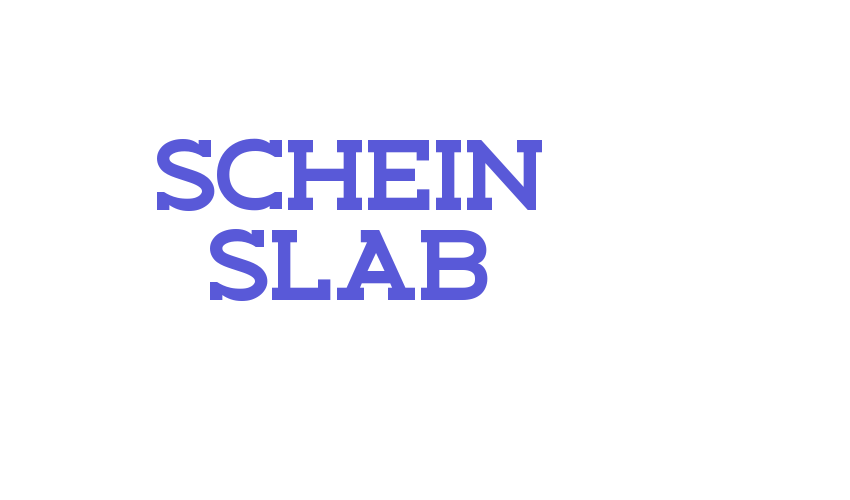 Schein Slab Font Download