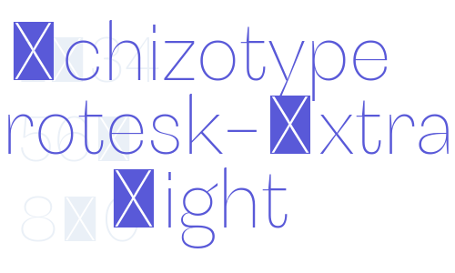 Schizotype Grotesk-Extra Light Font Download