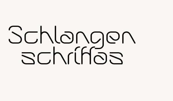 Schlangen schriftas Font