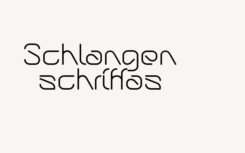 Schlangen schriftas Font