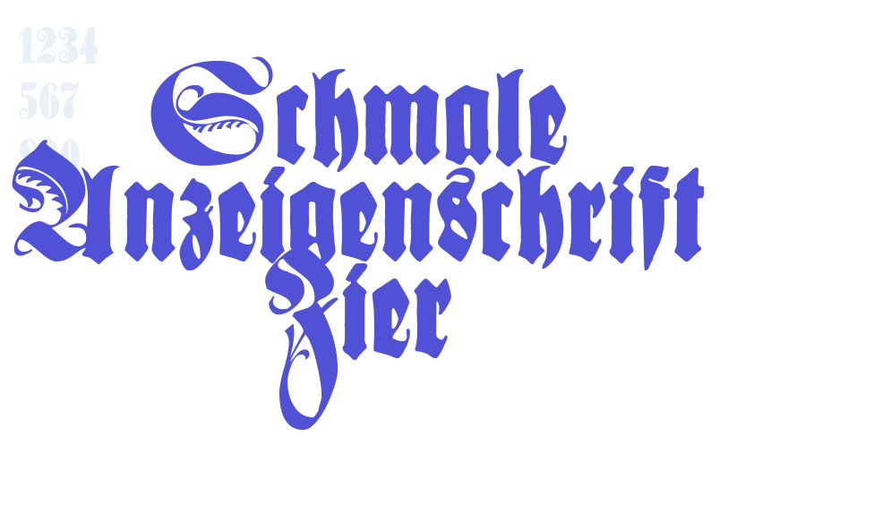 Schmale Anzeigenschrift Zier-font-download