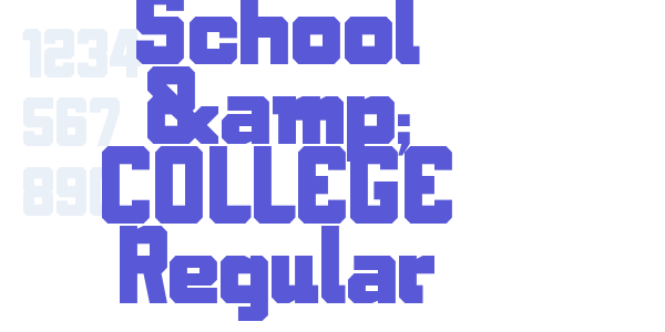 School & COLLEGE Regular font