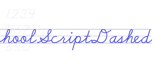 SchoolScriptDashed font free