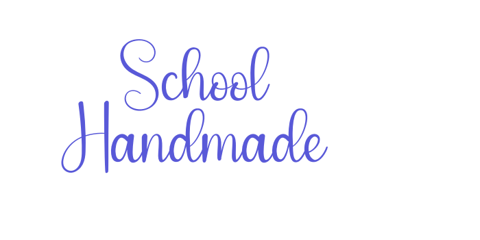 School Handmade Font